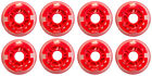 80mm  Inline Skate Wheels that flash and light up by Trurev  (pack of 8)