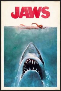 Jaws - Framed Movie Poster (Regular - Retro / Vintage Design) (Size: 24