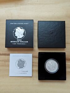 🔥🔥2021-S Morgan Silver Dollar with S San Francisco Mint Mark - Box + COA