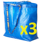 Medium 3 new strong ikea durable eco tote bag frakta grocery shopping laundry