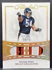 2022 PANINI FLAWLESS DUAL 3-COLOR PATCH BRIAN URLACHER HOF BEARS PATCH #/15