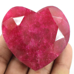 361 Ct Natural African Red Ruby Certified Loose Gemstone Heart Cut