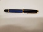 Pelikan M400 Souveran Piston Fountain Pen in Black & Blue w/ 14K Nib - Germany