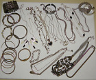 35 Piece VTG Now All Wearable Silver Tone Jewelry Lot Untested