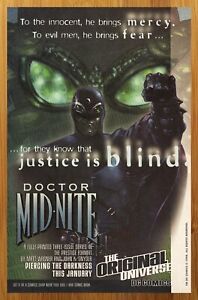 1998 DC Comics Doctor Mid-Nite Vintage Print Ad/Poster Matt Wagner Promo Art 90s