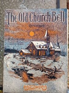 1912 THE OLD CHURCH BELL Reverie Large Format Sheet Music