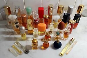 Special Lot of 34 Vintage Variety Mini Perfume Spray Purse Travel Bottle Samples