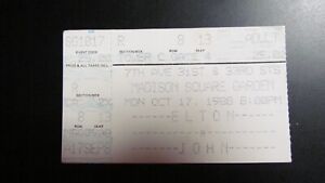 October 17, 1988 Elton John at Madison Square Garden Ticket Stub 2