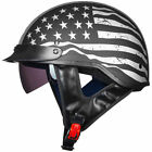 ILM Motorcycle Half Helmet with Fastening Buckle Bike Helmet Sun Visor DOT Gifts