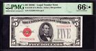 1928 C $5 LEGAL TENDER RED SEAL NOTE FR.1528 FA BLOCK PMG GEM UNC 66 EPQ 