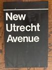 Vintage New York City Subway Sign: New Utrecht Avenue Brooklyn NYC Original