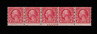 US Scott 599 Mint Never Hinged Joint Line Strip Of Five With Plate Number