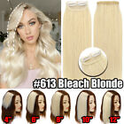Clearance Clip In Real Human Remy Hair One Piece Top Wig Topper Hairpiece Blonde