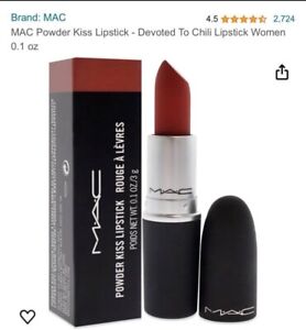 New ListingMAC Powder Kiss Lipstick - 316 DEVOTED TO CHILI - 0.1oz./3g