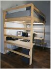 queen loft bed with desk wooden