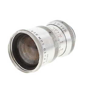 SOM Berthiot 10mm f/1.9 Cinor Pathe Lens for C-Mount, Chrome (AS-IS)