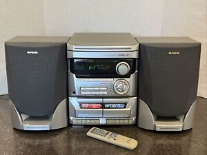 ✅ TESTED 100% AIWA CX-NA115 Speaker Stereo 3 Disc CD Dual Tape Deck + Remote