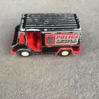 Vintage Tootsie Toy Police Mobile Support Unit Panel Truck 1970 Black / RED  USA