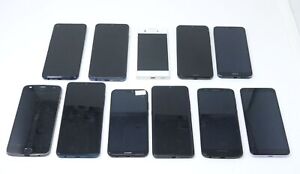 Lot of 11 Various Cosmetically Good Modern Large Smartphones - As-is For Parts