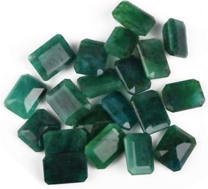 Zambian A+ Grade Green Emerald Approx 200 Ct. Set of Fine 20 Pieces Natural Gree