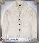 ALANUI Mens $2895 Heavyweight Cashmere Wool Aran Fisherman Icon Cardigan Sweater