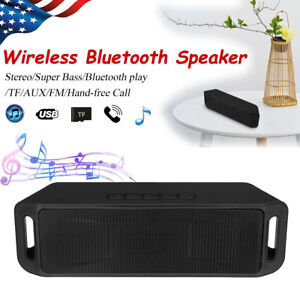 Portable Bluetooth LOUD Wireless Speaker Outdoor Stereo Bass USB/TF/FM Radio