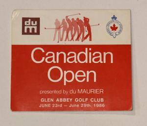 1986 Canadian Open Badge Invite Bus Ticket Stub Du Mauerier Glen Abbey Golf Club