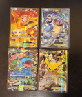 FULL ART Blastoise, Charizard, Venusaur, Pikachu EX XY121 122 123 124 Pokemon PL