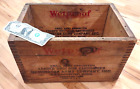 2 SIDED Remington NITRO CLUB wetproof wood ammo box crate antique old vintage 12