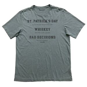 Travis Mathew T-Shirt Mens Size L Short Sleeve St. Patrick's Day Whiskey Green