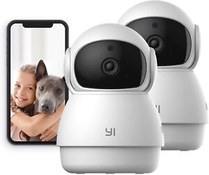 YI 2PC Pan-tilt Dome Guard Indoor Wireless Security IP Camera Baby Dog Cat 2.4G