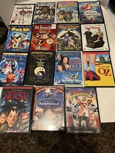 Children’s DVDs Lot Of 15 3 New See Pics Disney Dreamworks Wizard Of Oz Etc