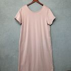J Jill Dress Women Large Pink Maxi Long Line Jersey Knit Pima Cotton Stretch