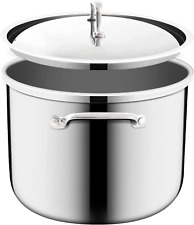 Stock Pot | 18/10 Stainless Steel, Commercial Grade, Lid Included, PFOA-Free