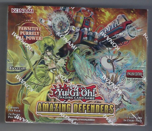 Yugioh Amazing Defenders Booster Box 1st Edition Factory Sealed