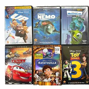 Pixar Lot 6 DVD Movie Toy Story 3 Cars Up Nemo Monster's Inc Ratatouille Disney