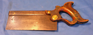 NICE Antique Woodrough & McParlin 8” Back / Dovetail Saw 1887 Vintage Tool (2187