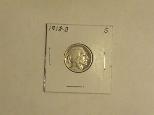 1918-D  Buffalo Nickel    Good circulated condition  Tough Date