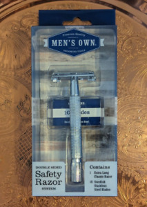 Men's Owns Safety Razor with 10 Swedish Razor Blades 50% to Charity