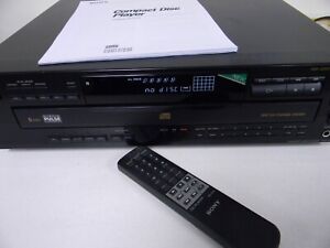 Sony CDP-C535 5 Disc Compact Disc CD Changer w/Remote Manual Batteries TESTED