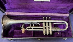 Vintage Frank Holton Revelation 1929 Silver Trumpet with Case