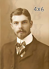 Antique Male Portrait Photograph 1890s Handsome Beau Photo 4 x 6