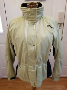 SPYDER Womens Ski/Snowsports Jacket Size 8 Lime Green Waterproof Hooded
