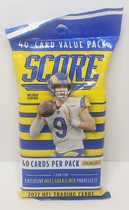 2022 Panini Score NFL Football 40 Cards Value Cello Fat Pack **SEALED** NEW