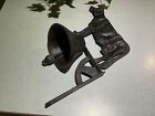 LARGE Vintage Cast Iron Dinner Farm Bell Painted Cow Wall Mount Ranch door