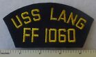 USS LANG FF 1060 - US NAVY FRIGATE SHIP HAT / CAP PATCH 1970-1991