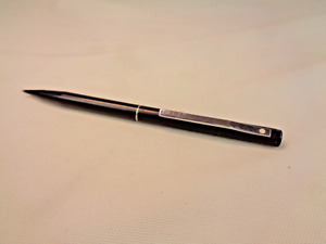 Sheaffer's Sleek Black Metal White Dot Mechanical Pencil- Silver Clip - Works