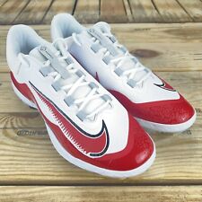 Nike Alpha Huarache Elite 4 Baseball Cleats White Red FD2745-105 Men's Size 13