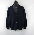 NWT Lyle & Scott Men's 100% Cashmere Navy Button Cardigan Sweater Size 44 #C960