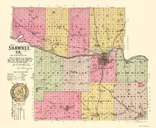 Shawnee County Kansas - Everts 1887 - 23.00 x 28.09